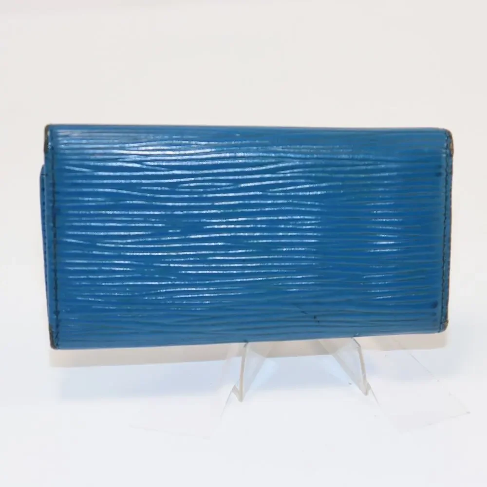 Louis Vuitton Blue Epi Leather 4 Key‎ Holder Made in Spain